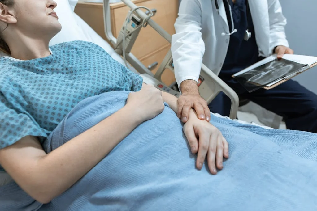 Oncology care team supporting a patient